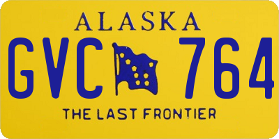 AK license plate GVC764