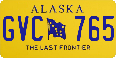 AK license plate GVC765