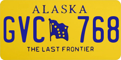 AK license plate GVC768