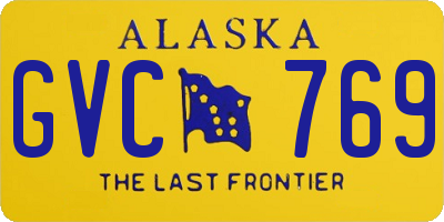 AK license plate GVC769