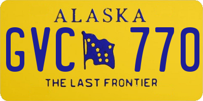 AK license plate GVC770