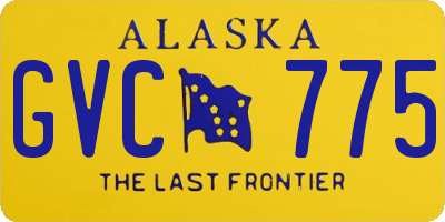 AK license plate GVC775