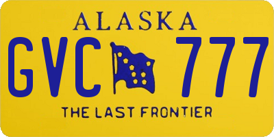 AK license plate GVC777