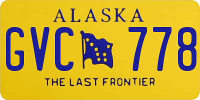 AK license plate GVC778