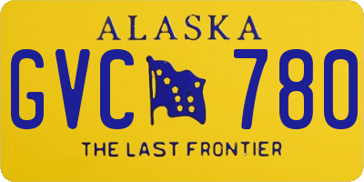 AK license plate GVC780