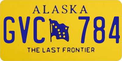 AK license plate GVC784
