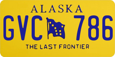 AK license plate GVC786