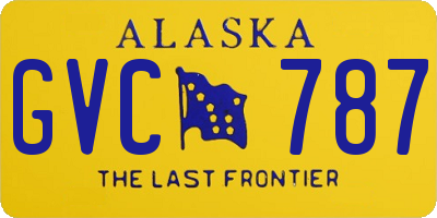 AK license plate GVC787