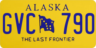 AK license plate GVC790