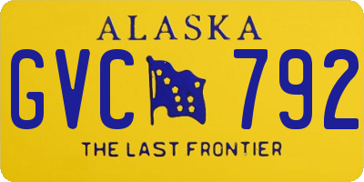 AK license plate GVC792