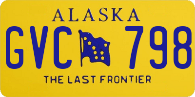 AK license plate GVC798