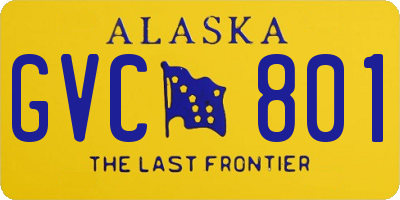 AK license plate GVC801