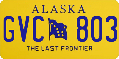 AK license plate GVC803