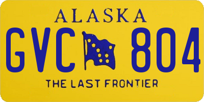 AK license plate GVC804