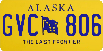 AK license plate GVC806