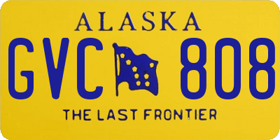 AK license plate GVC808