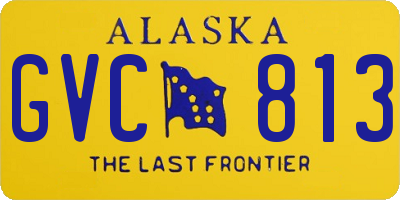 AK license plate GVC813