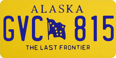 AK license plate GVC815