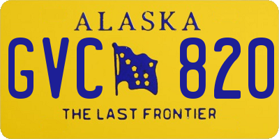 AK license plate GVC820