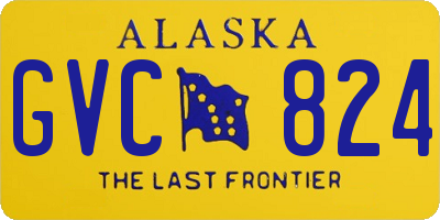 AK license plate GVC824