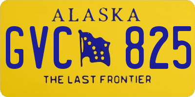 AK license plate GVC825