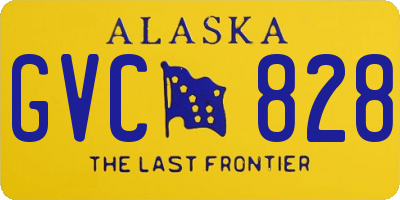 AK license plate GVC828