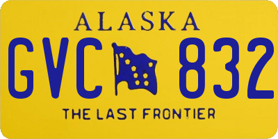 AK license plate GVC832