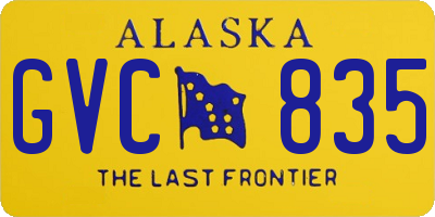 AK license plate GVC835