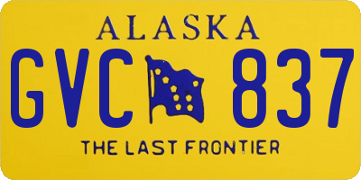 AK license plate GVC837