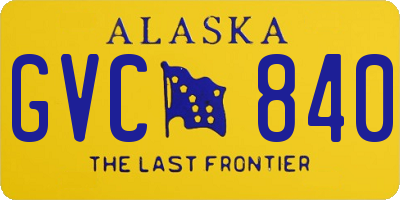 AK license plate GVC840