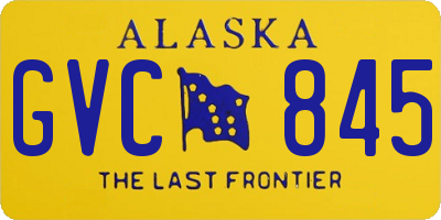 AK license plate GVC845