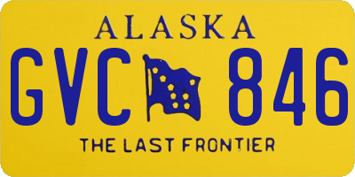 AK license plate GVC846