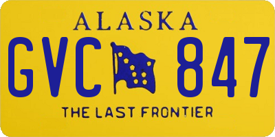 AK license plate GVC847