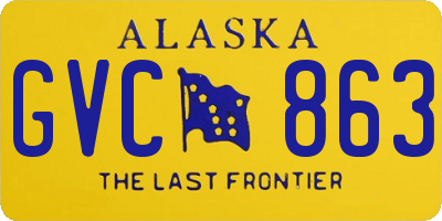 AK license plate GVC863