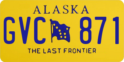 AK license plate GVC871