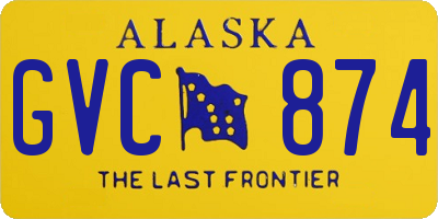 AK license plate GVC874