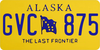 AK license plate GVC875