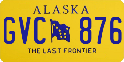 AK license plate GVC876