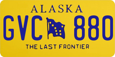 AK license plate GVC880