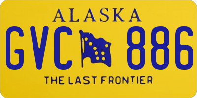 AK license plate GVC886