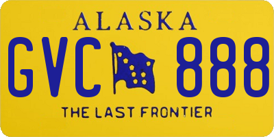 AK license plate GVC888