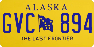 AK license plate GVC894