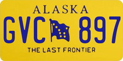 AK license plate GVC897