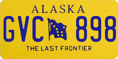 AK license plate GVC898