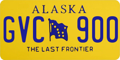 AK license plate GVC900