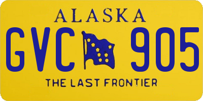 AK license plate GVC905