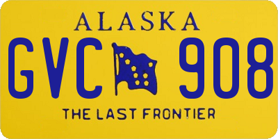 AK license plate GVC908