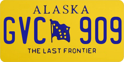 AK license plate GVC909