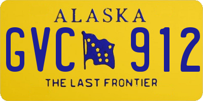AK license plate GVC912