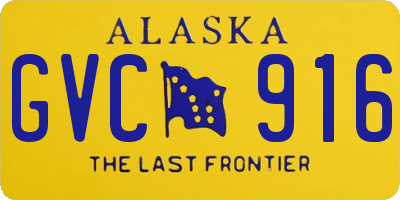 AK license plate GVC916